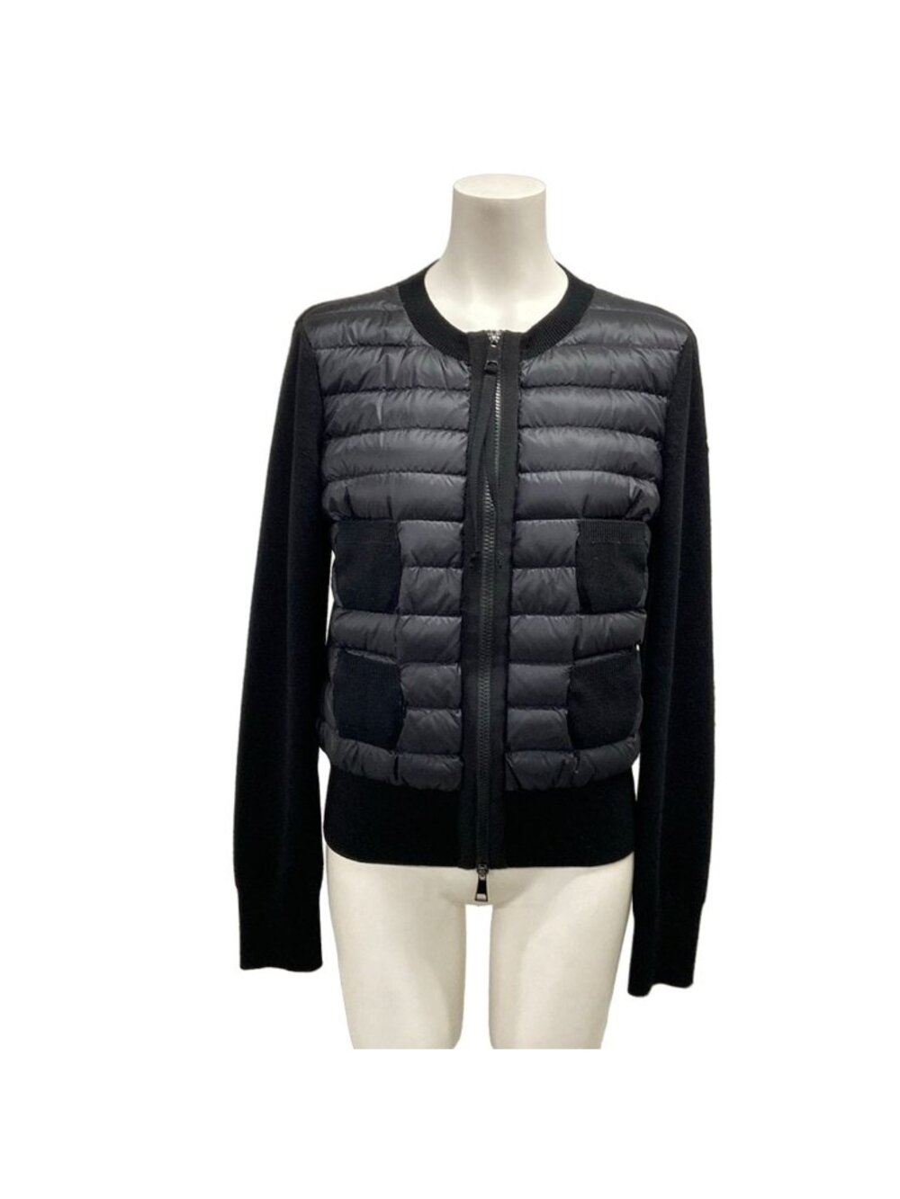 Moncler Jacket Cardigan Tricot Black Knit Different XS